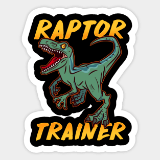 Prehistoric Raptor Trainer - Paleontology T-Shirt Sticker